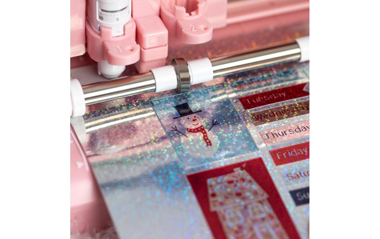 Silhouette Stickerpapier Holograpic dots silber