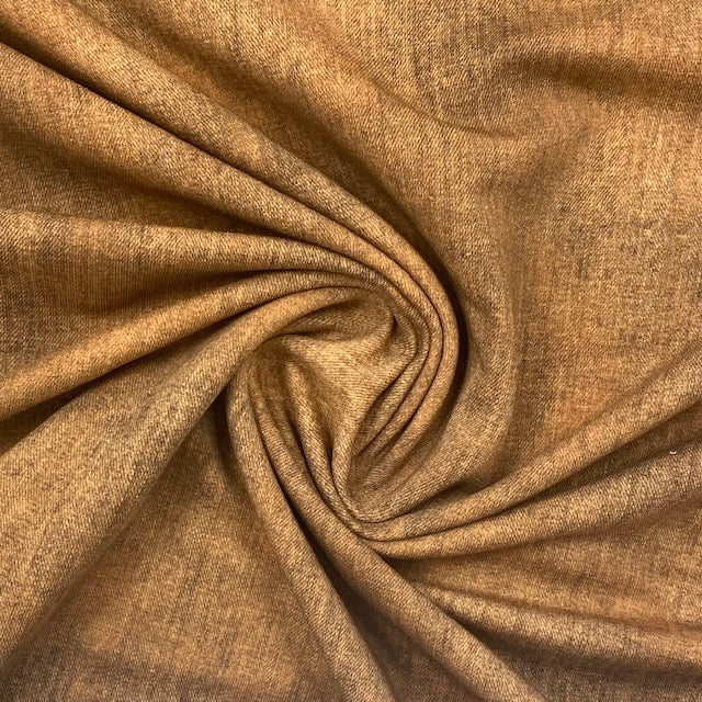 Sommersweat French Terry, braun/orange meliert