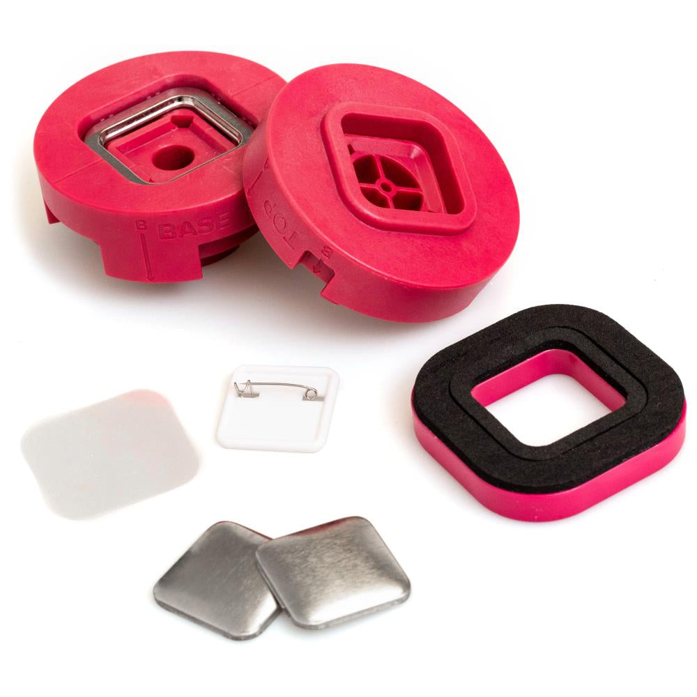 Button Press Einsatz Quadrat für 32mm Buttons