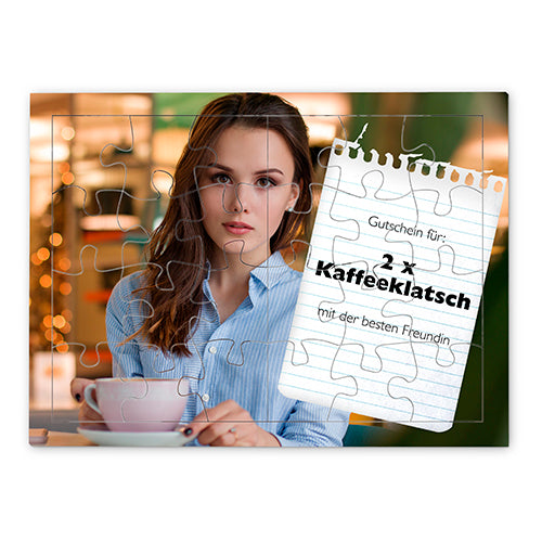 Kartonpuzzle mit Rahmen