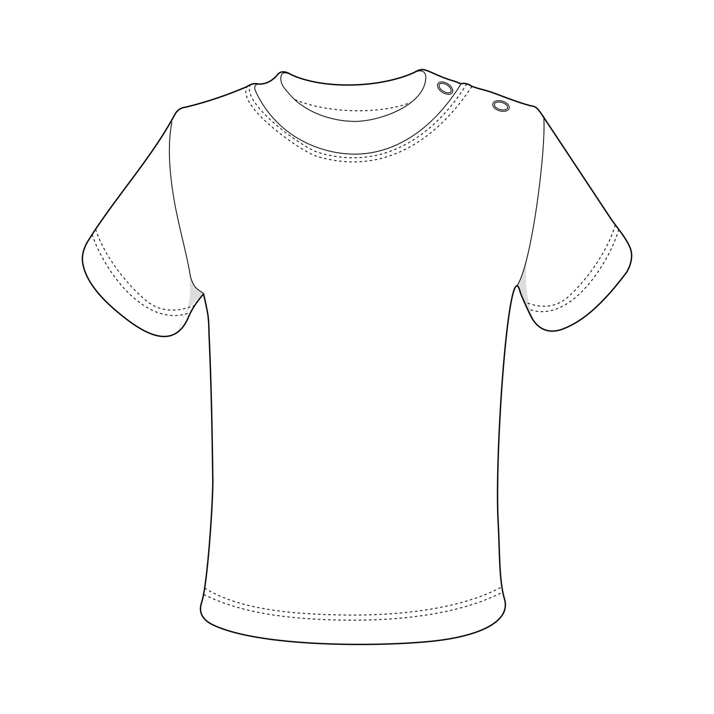 Short Sleeve Baby T-Shirt Polyester