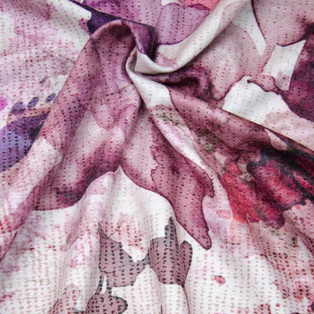 Stoff Jersey Polyester Finje rosa, lila