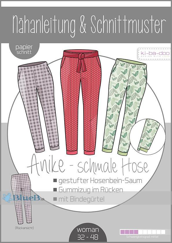 Schnittmuster ,Anike- schmale Hose Woman, Gr 32-48