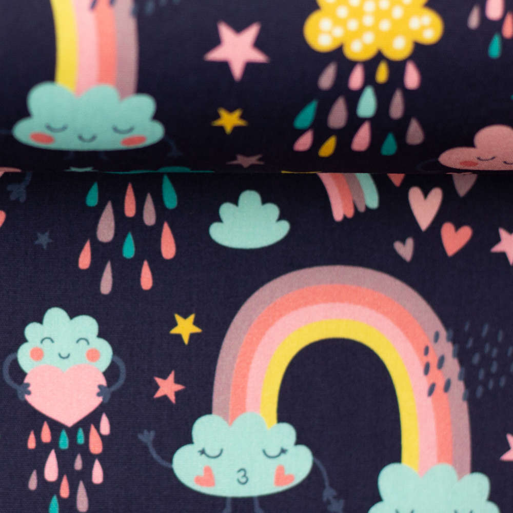 Baumwolle Tom Bunte Regenbögen Wolken