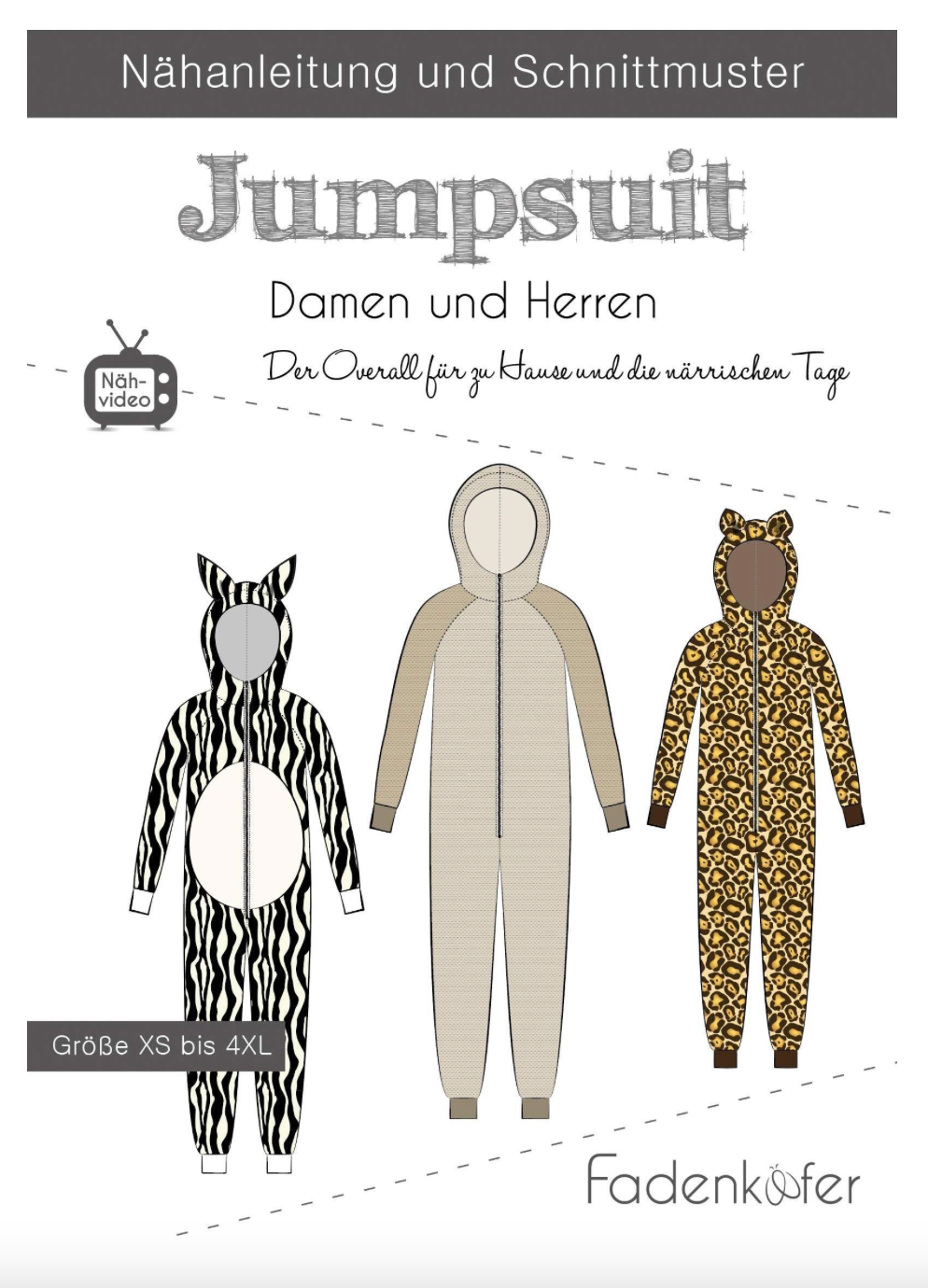 Schnittmuster, Jumpsuit Kinder, Gr 74-164
