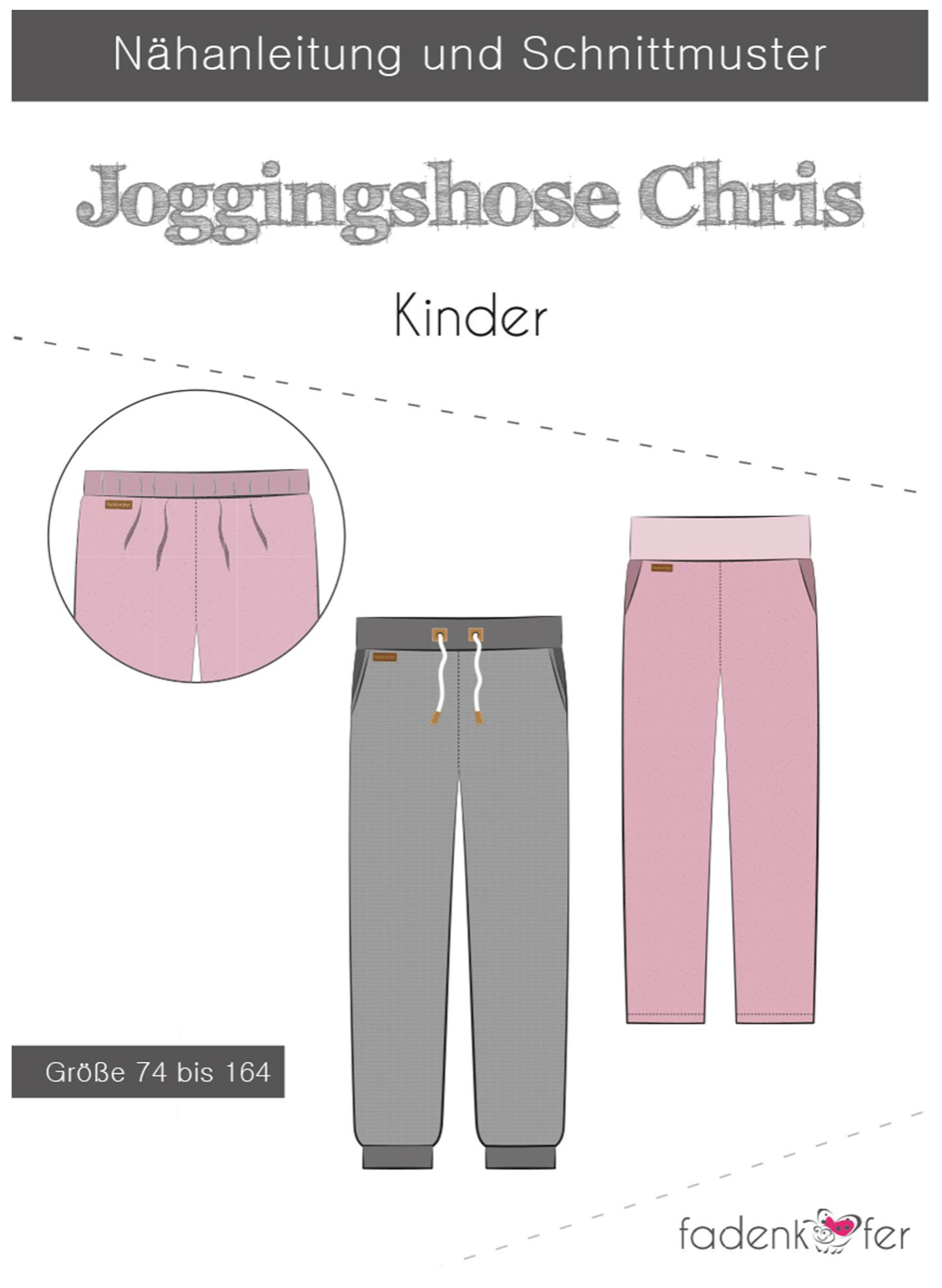 Schnittmuster, Chris Jogginghose Kinder, Gr 74-164