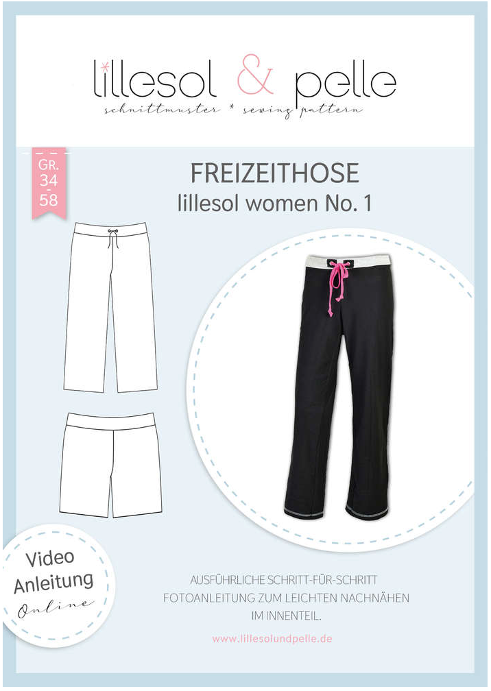 Schnittmuster, Lillesol Freizeithose, No 1, Gr 34-50