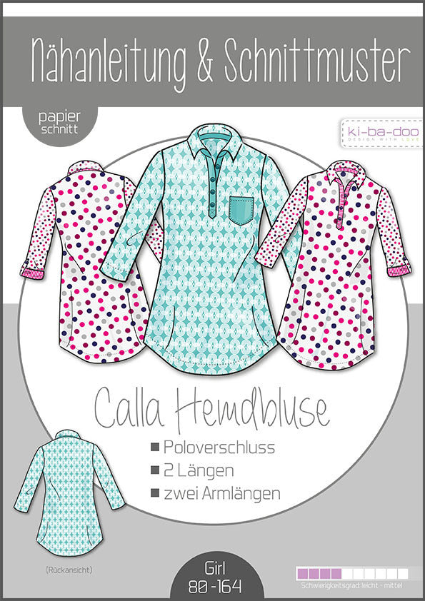 Schnittmuster, Calla Hemdbluse, Gr. 80-164