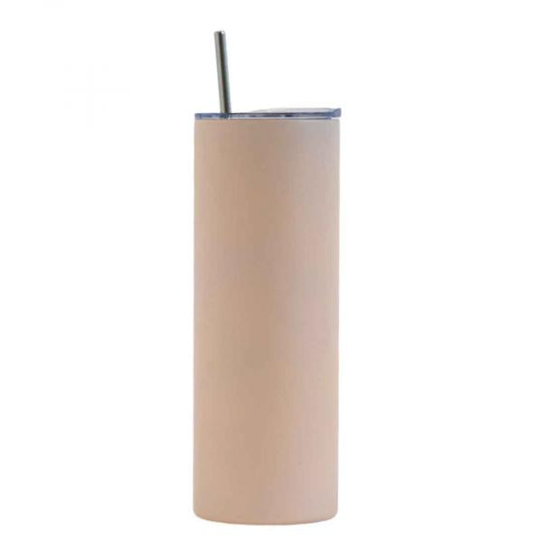 Edelstahl-Becher Tumbler 20 oz, mit transparentem Deckel