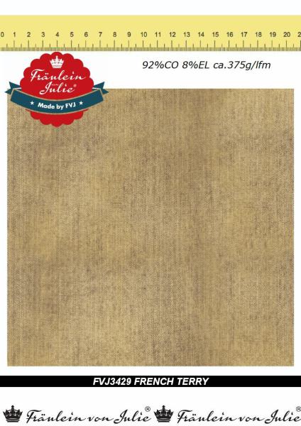 French Terry Punkte hellbraun meliert