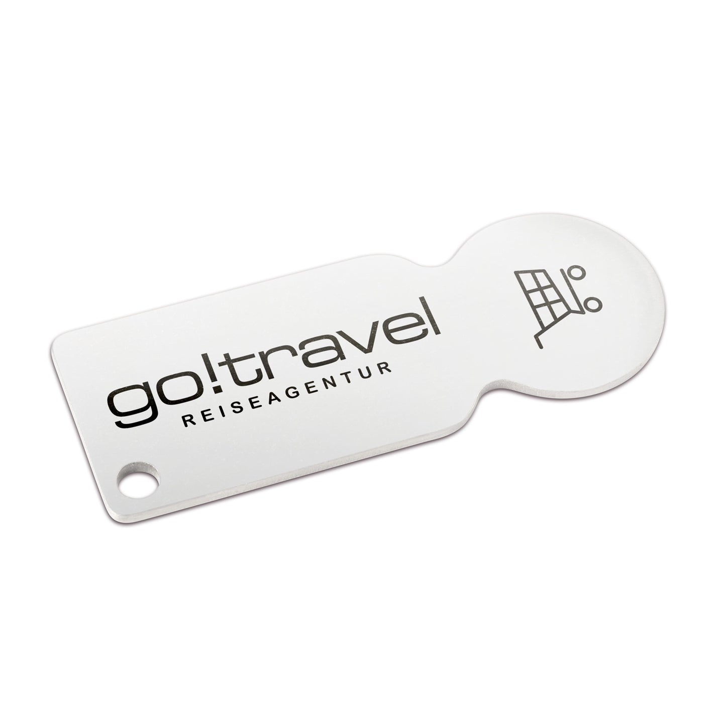 Einkaufswagenlöser aus Metall Weiss