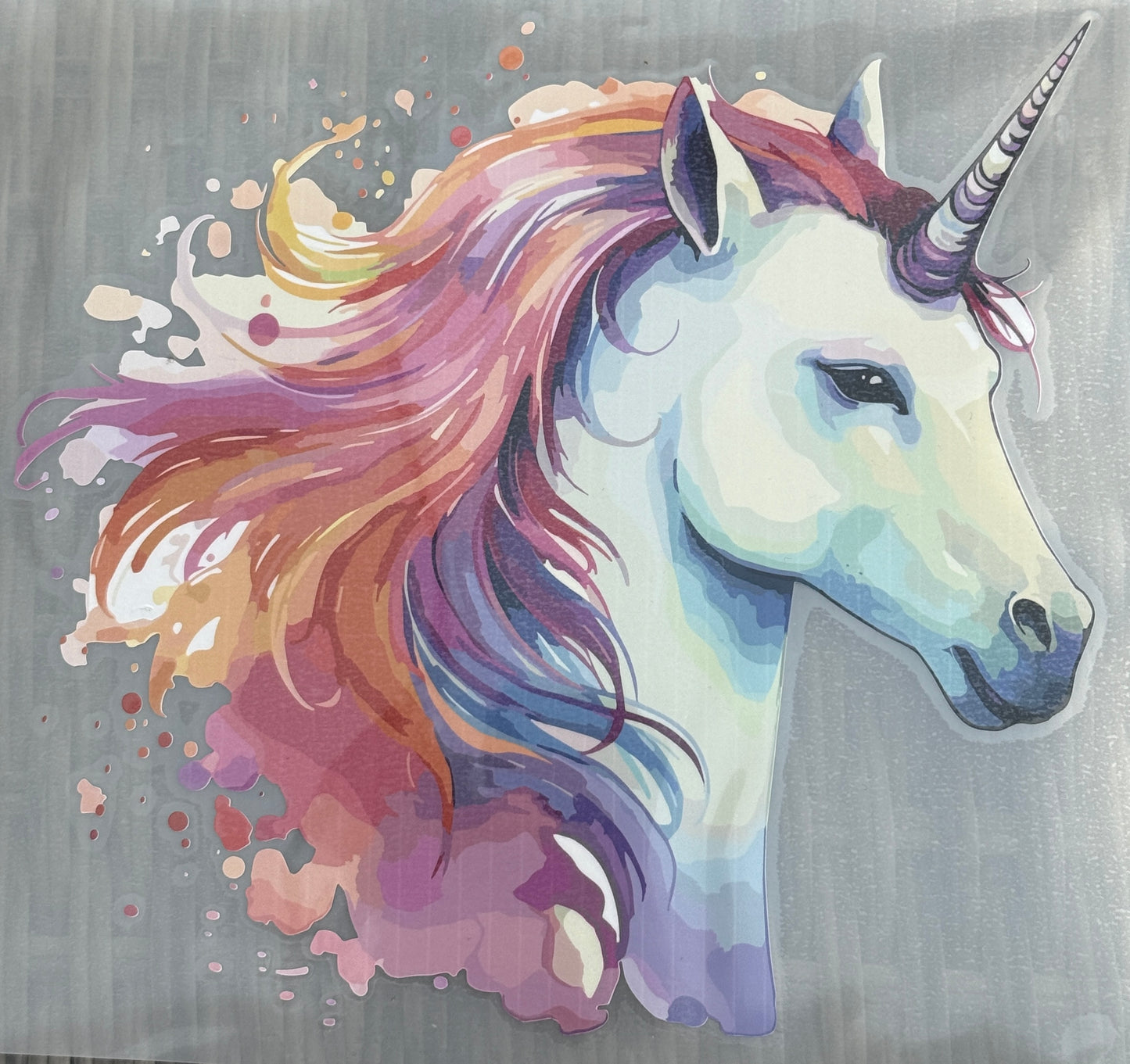 Bügelbild Watercolor Einhorn