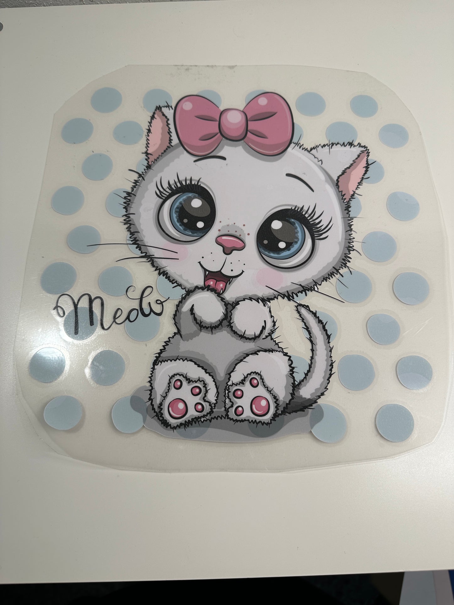 Bügelbild Meow Katze