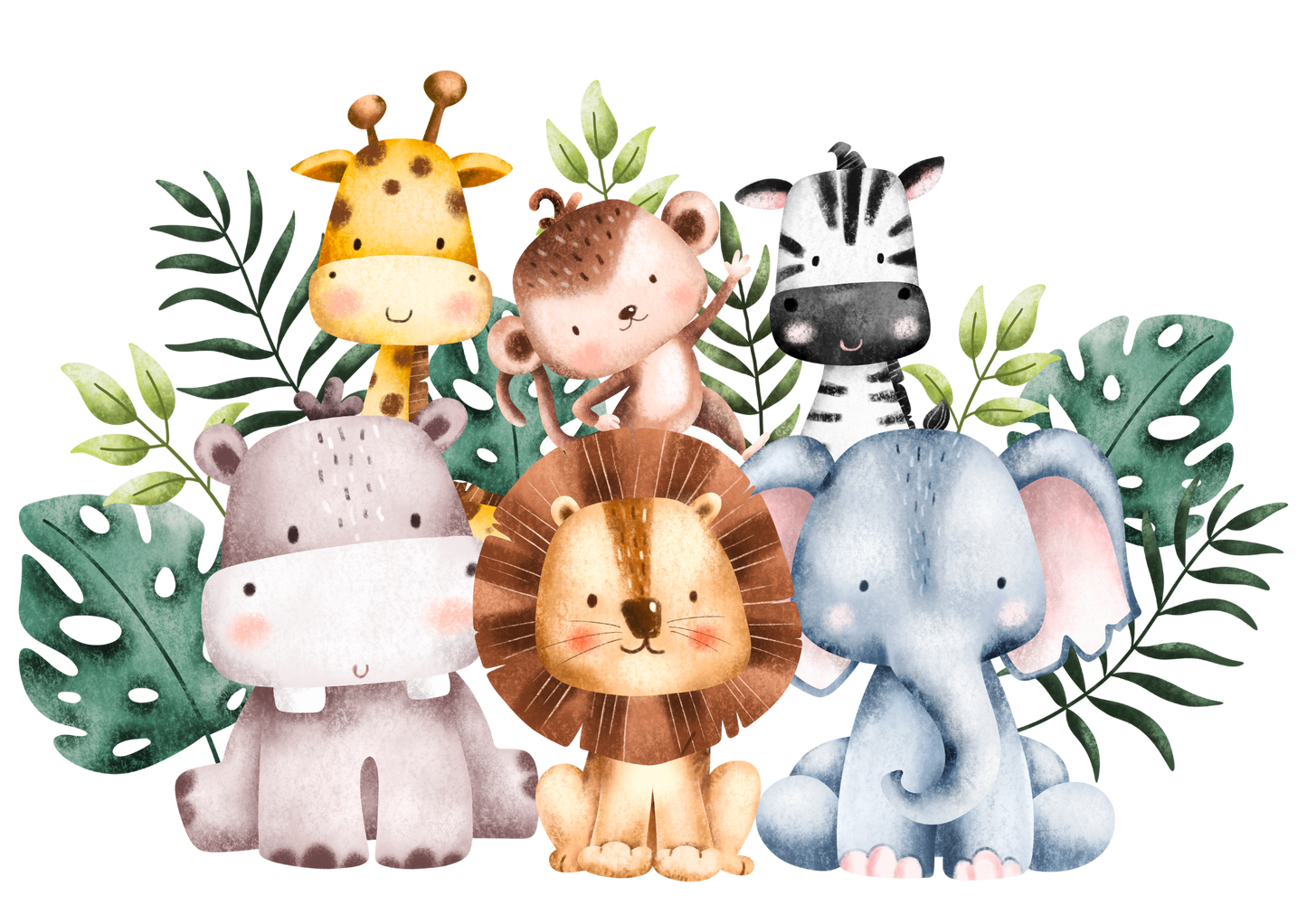 Bügelbild Jungeltiere