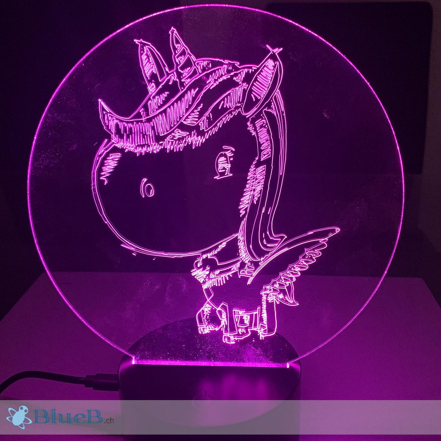 LED Lampe Plexiglasplatte
