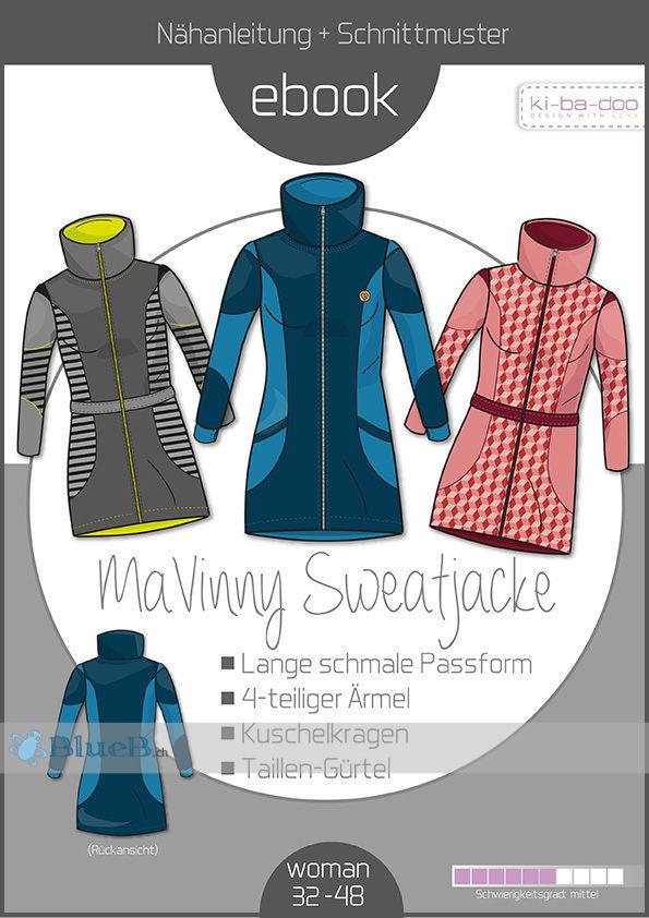 Schnittmuster, MaVinny - Sweatjacke, Gr. 32-48