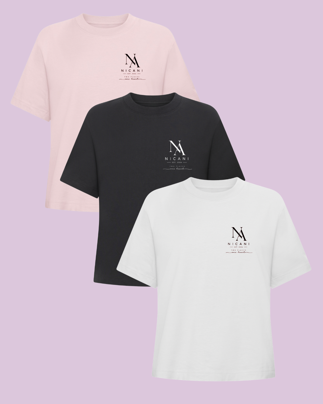 Front Ansicht der NICANI Shirts von vorne