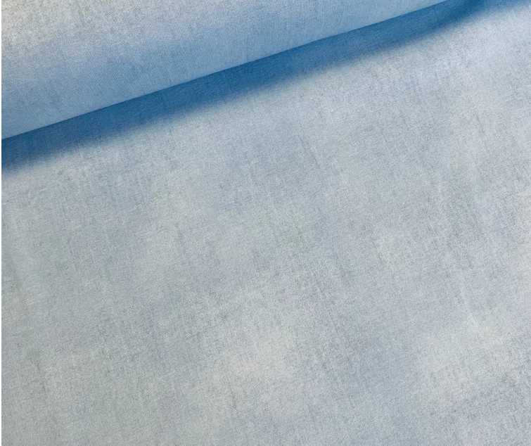 French Terry Punkte hellblau meliert