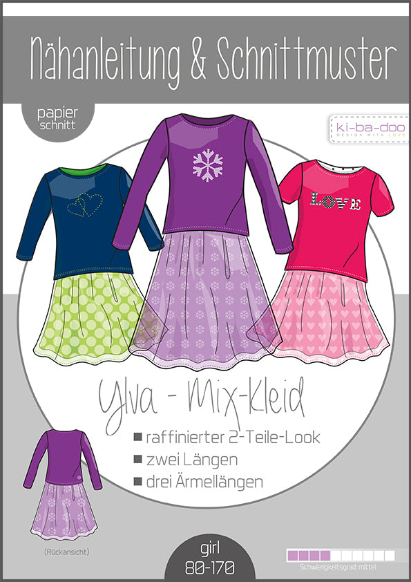 Schnittmuster, Ylva Mix-Kleid, Gr. 80-176