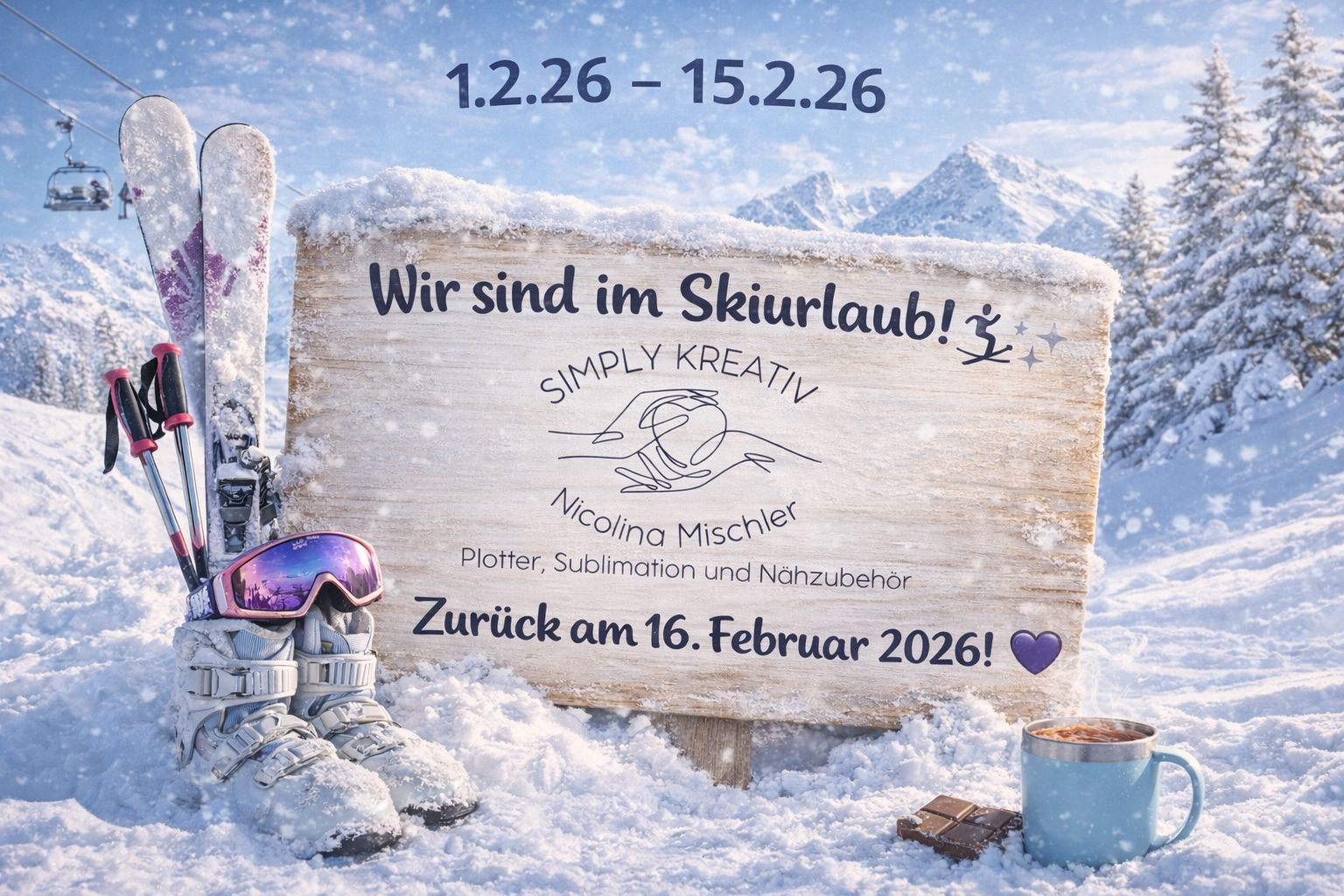 Urlaub & Schliesszeiten ⛷️❄️🏔️✨