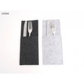 Bestecktasche aus Filz, uni 10 x 25 cm