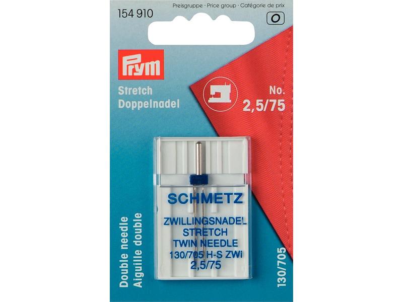 Prym, Zwillingsnadel, Doppelnadel, Stretch, 2.5/75