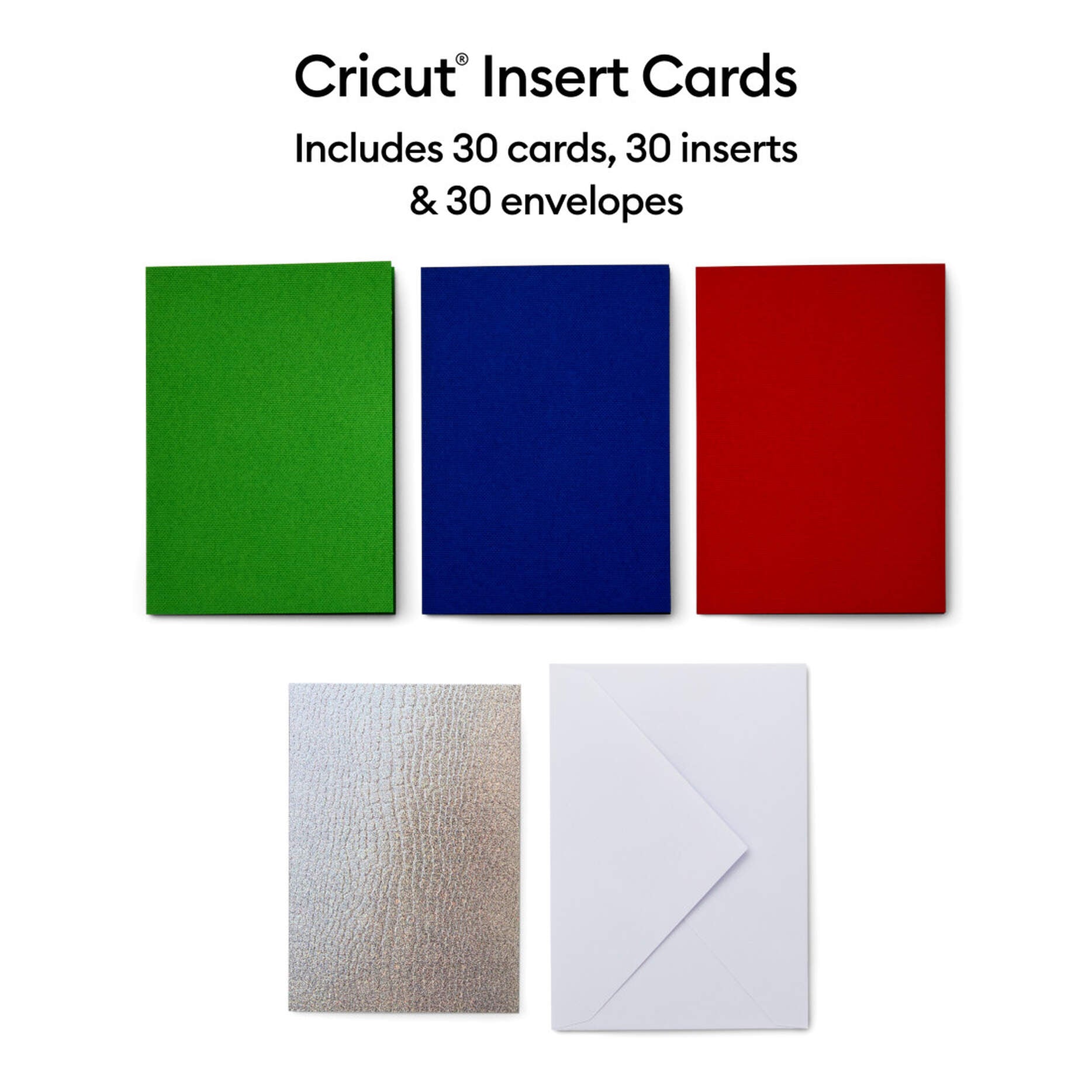Cricut Einlegekarten / Insert Cards - Grün, Blau Rot, Holo - R40