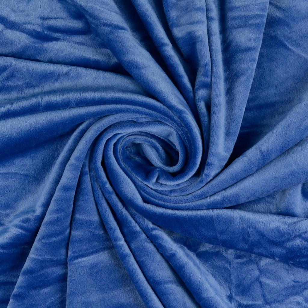 Nicki-Fleece Velours Blau