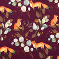 Jersey Blume mit Fuchs