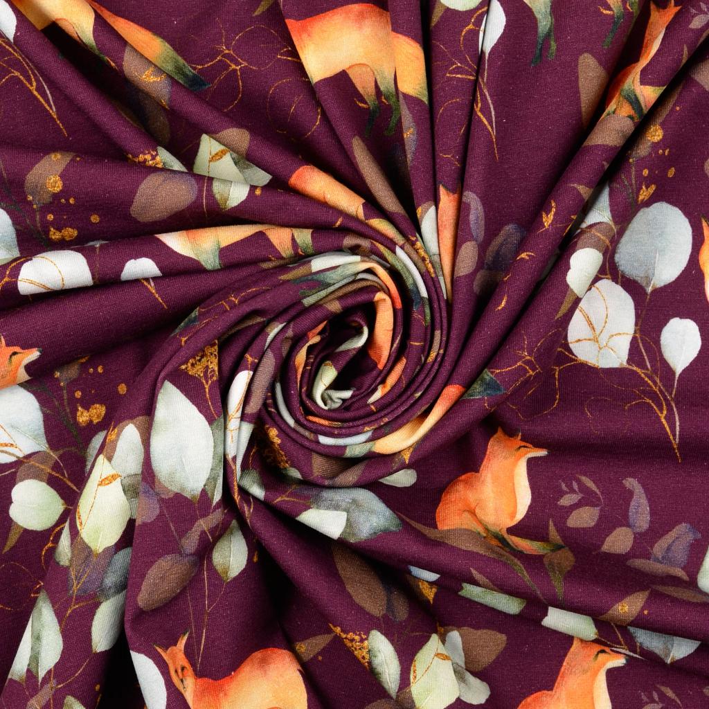 Jersey Blume mit Fuchs