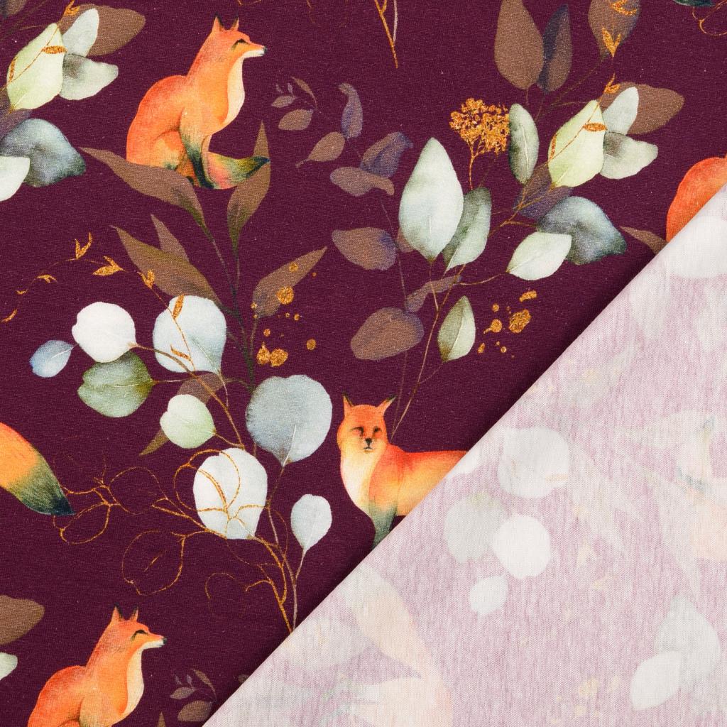 Jersey Blume mit Fuchs