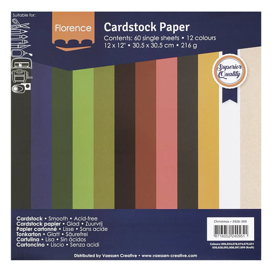 Florence • Tonkarton 216g Glatt 30,5x30,5cm Christmas 12x5