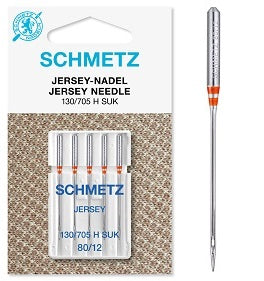 Jersey 5 Stk 130/705 Nähmaschinennadeln Schmetz Nr. 80