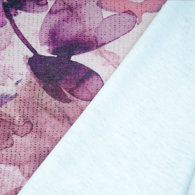 Stoff Jersey Polyester Finje rosa, lila