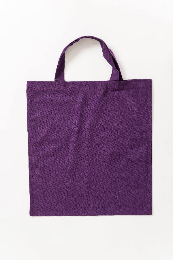 Baumwolltasche mit kurzem Henkel in Lila