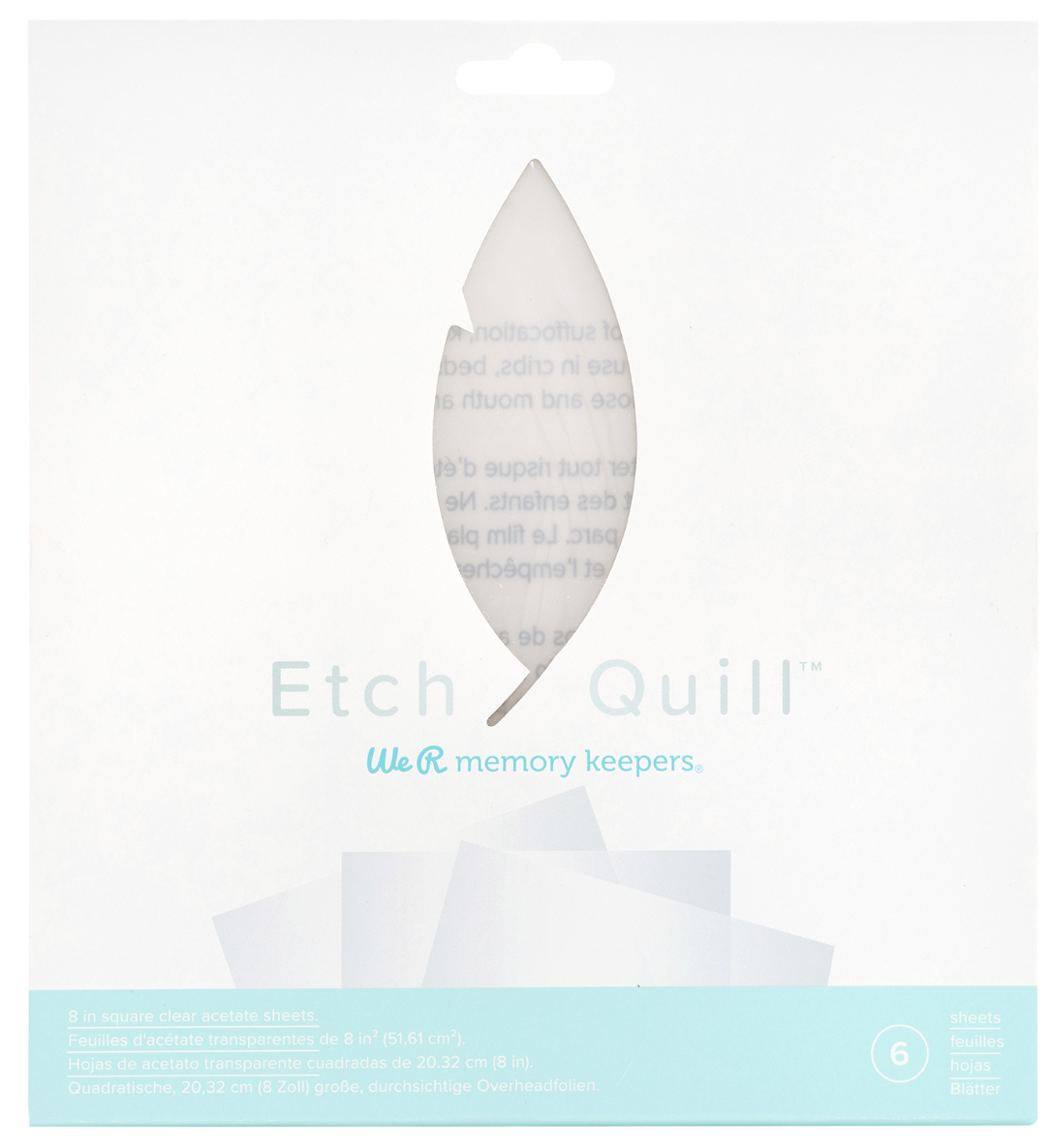 Etch Quill - Etch Plastik Blätter 6 Sheets transparent