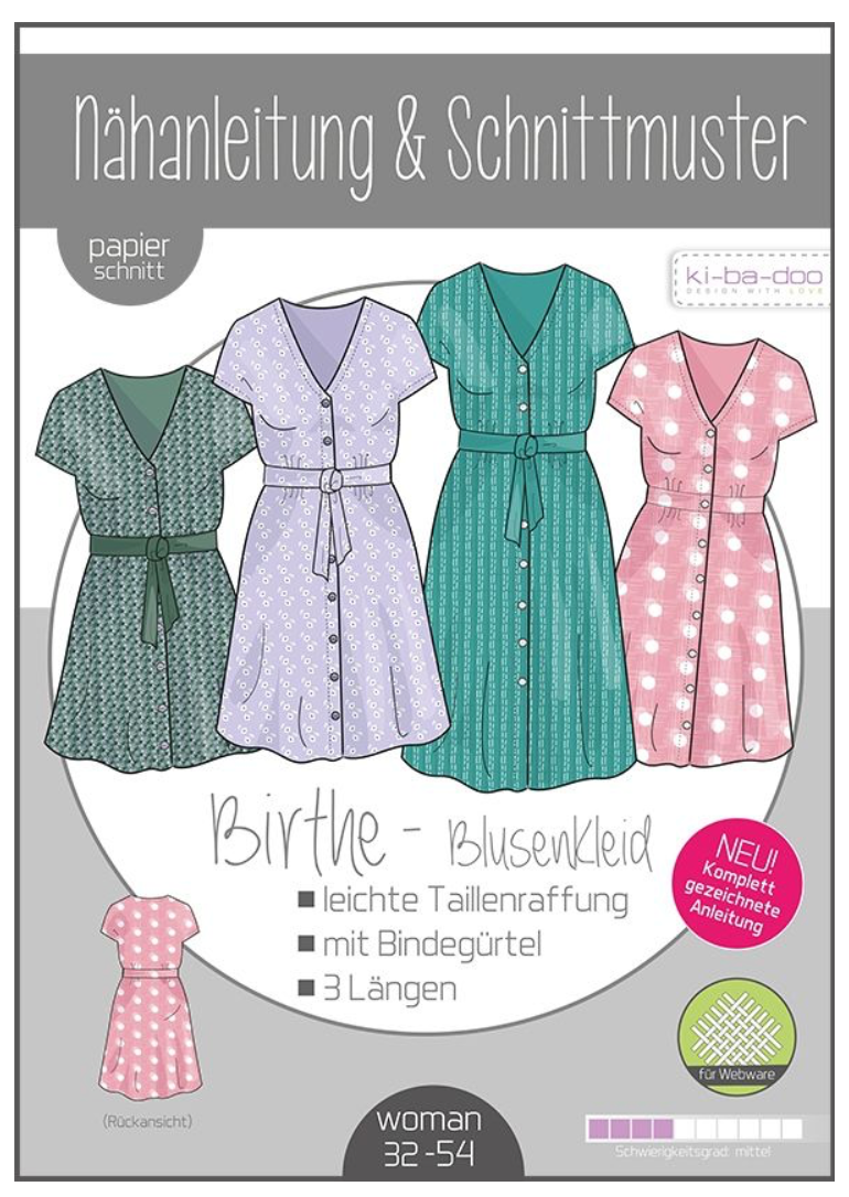 Schnittmuster, Birthe - Blusenkleid, Gr. 32-54