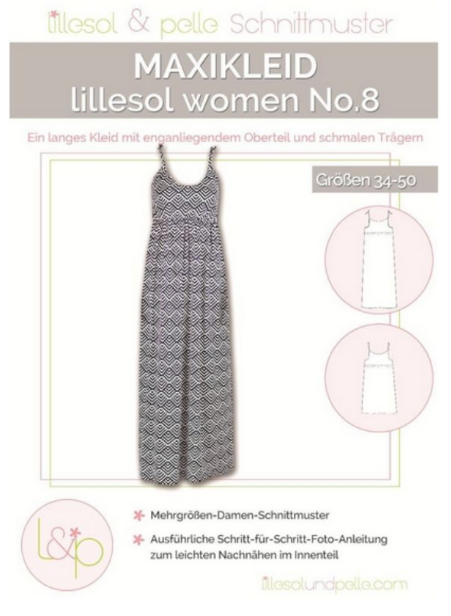 Schnittmuster, Lillesol Maxikleid, No 8, Gr 34-50