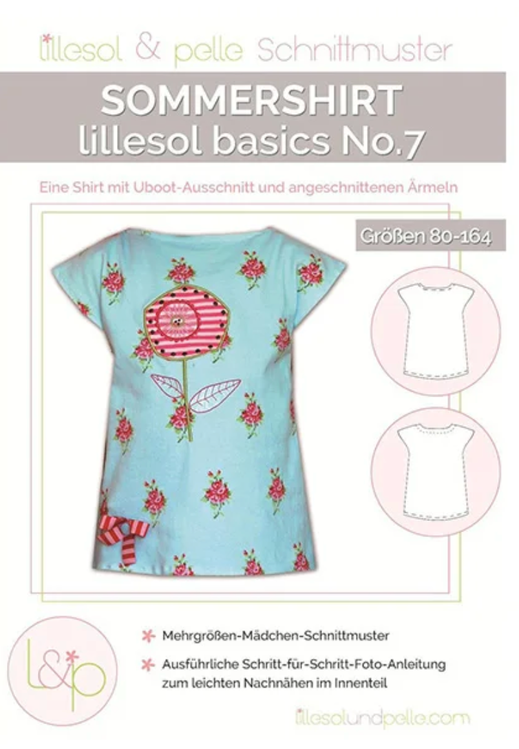 Schnittmuster, Lillesol Sommershirt, No 7, Gr 80-164