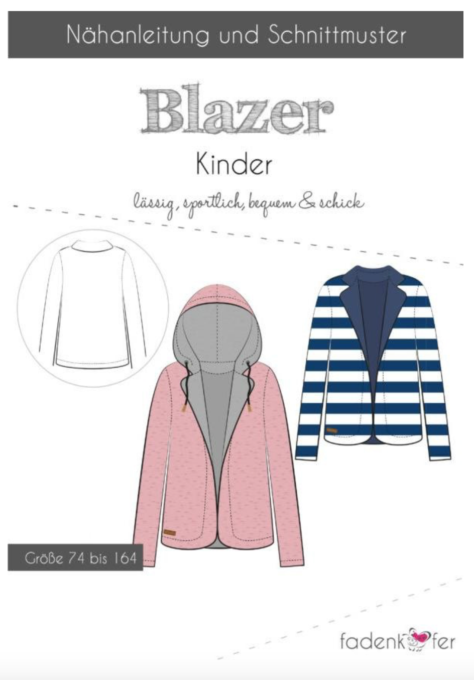 Schnittmuster, Blazer Kinder, Gr 74-164