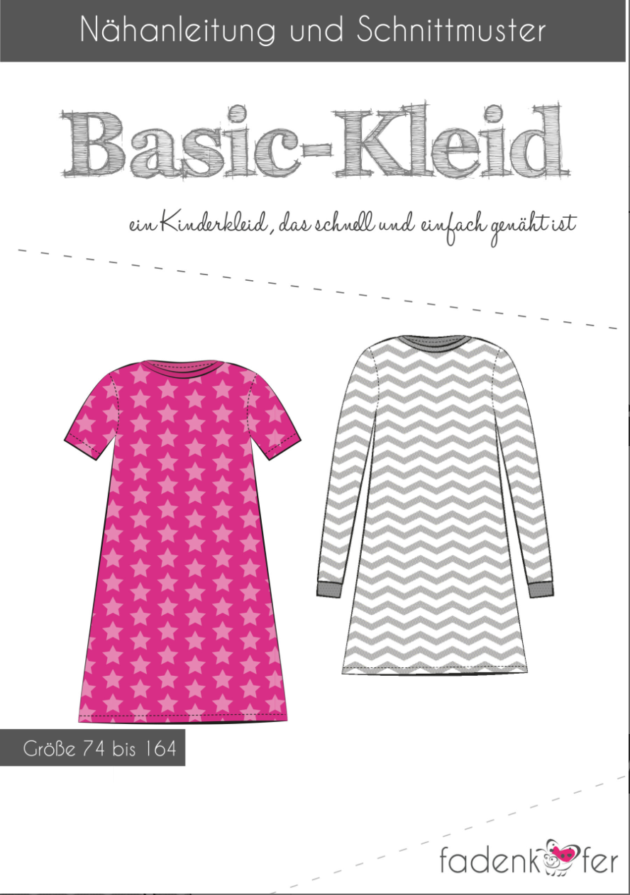 Schnittmuster, Basic-Kleid Kinder, Gr 74-164