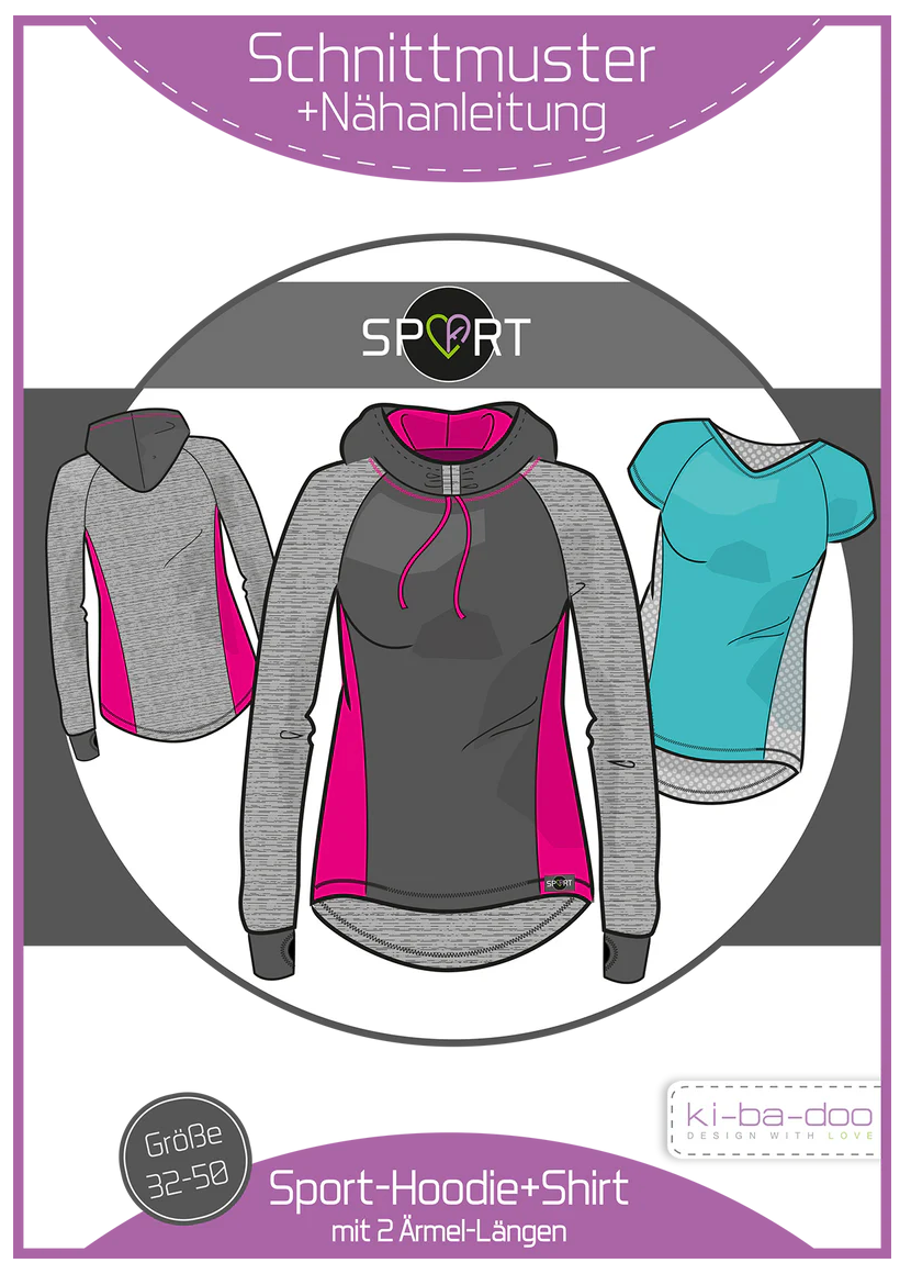 Schnittmuster, Sport Hoodie & Shirt, Gr 32-50