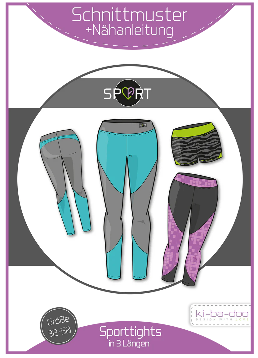 Schnittmuster, Sport Sporttights, Gr 32-50