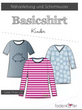 Schnittmuster, Basicshirt Kinder, Gr 74-164
