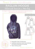 Schnittmuster, Lillesol Raglan-Hoodie, No 65, Gr 80-164