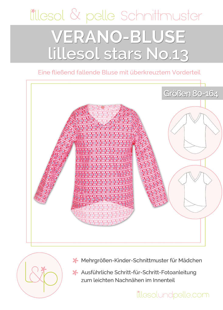 Schnittmuster, Lillesol Verano-Bluse, No 13, Gr 80-164