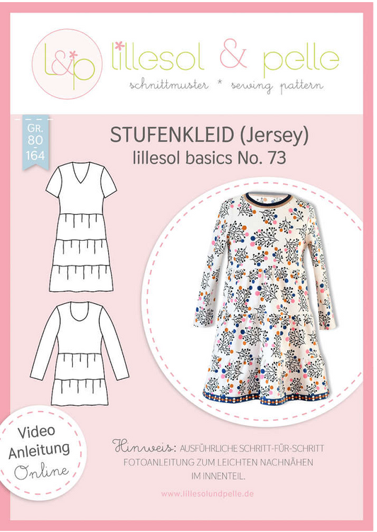 Schnittmuster, Lillesol Stufenkleid, No 73, Gr 80-164