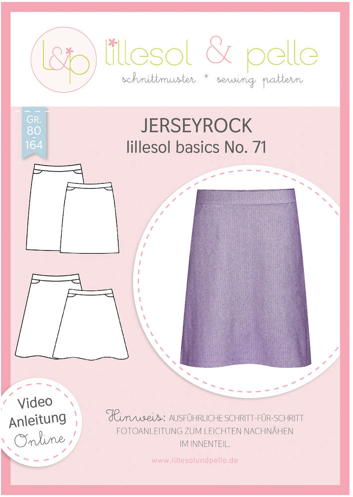 Schnittmuster, Lillesol Jerseyrock, No 71, Gr 80-164