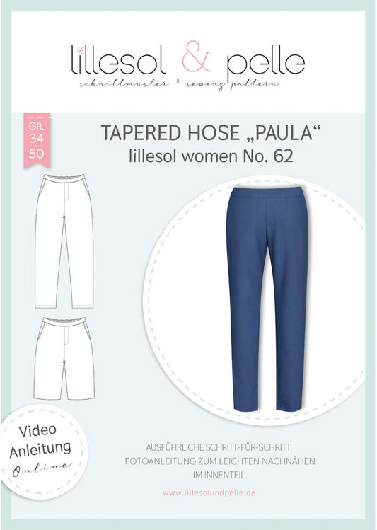 Schnittmuster, Lillesol Tapered Hose "Paula", No 62, Gr 34-50