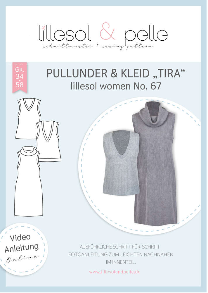 Schnittmuster, Lillesol Pullunder und Kleid "Tira", No 67, Gr 34-58